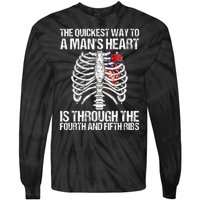 Nurse Humor Funny The Quickest Way To A ManS Heart Tie-Dye Long Sleeve Shirt