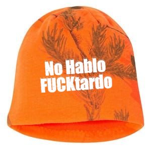 No Hablo Fucktardo Offensive Funny Kati - Camo Knit Beanie