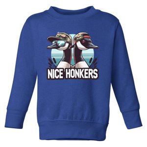 Nice Honker Funny Dad Love Hunting Father Day Funny Gift Toddler Sweatshirt