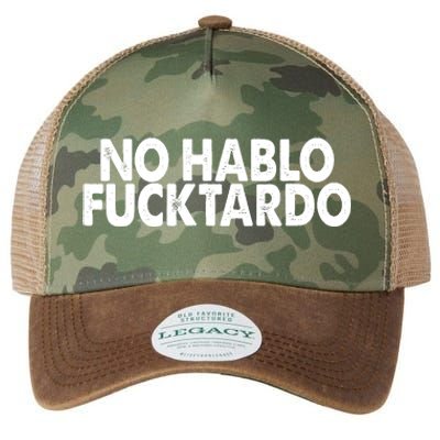 No Hablo Fucktardo Funny Legacy Tie Dye Trucker Hat