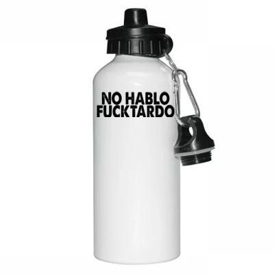 No Hablo Fucktardo Funny Aluminum Water Bottle 