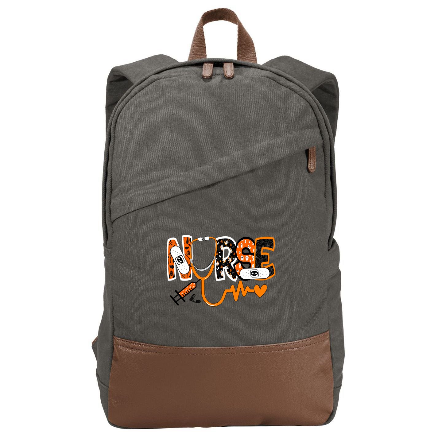 Nurse Halloween Festive Cotton Canvas Backpack