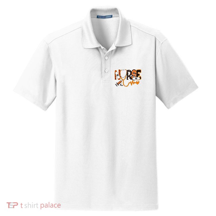 Nurse Halloween Festive Dry Zone Grid Polo