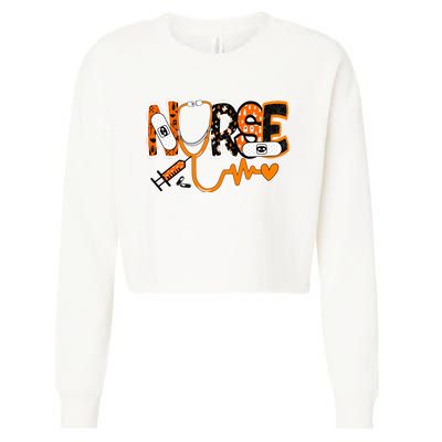 Nurse Halloween Festive Cropped Pullover Crew