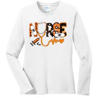 Nurse Halloween Festive Ladies Long Sleeve Shirt