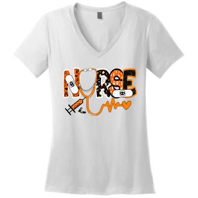 Nurse Halloween Festive Women's V-Neck T-Shirt