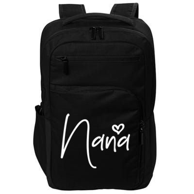 Nana Heart Grandma Women Christmas Mother's Day Birthday Gift Impact Tech Backpack