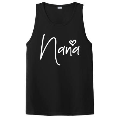 Nana Heart Grandma Women Christmas Mother's Day Birthday Gift PosiCharge Competitor Tank