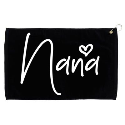 Nana Heart Grandma Women Christmas Mother's Day Birthday Gift Grommeted Golf Towel