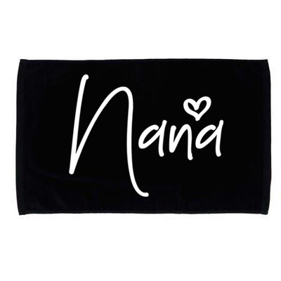 Nana Heart Grandma Women Christmas Mother's Day Birthday Gift Microfiber Hand Towel