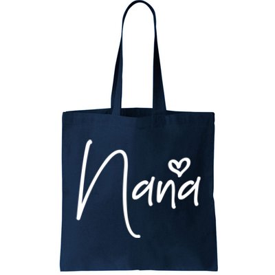 Nana Heart Grandma Women Christmas Mother's Day Birthday Gift Tote Bag