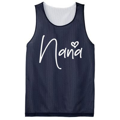 Nana Heart Grandma Women Christmas Mother's Day Birthday Gift Mesh Reversible Basketball Jersey Tank