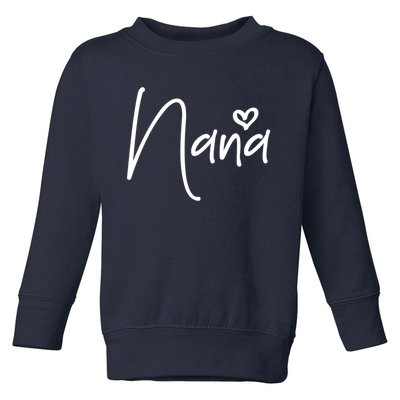 Nana Heart Grandma Women Christmas Mother's Day Birthday Gift Toddler Sweatshirt