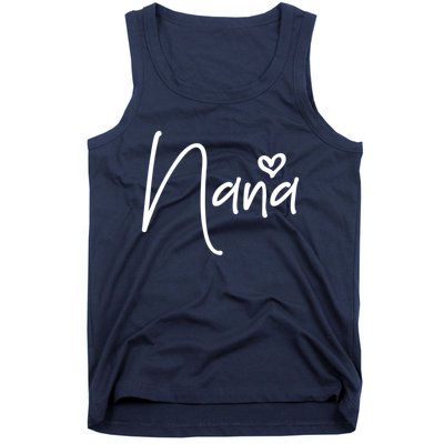 Nana Heart Grandma Women Christmas Mother's Day Birthday Gift Tank Top