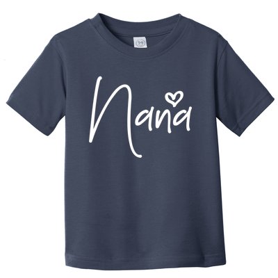 Nana Heart Grandma Women Christmas Mother's Day Birthday Gift Toddler T-Shirt