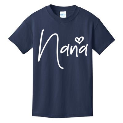 Nana Heart Grandma Women Christmas Mother's Day Birthday Gift Kids T-Shirt