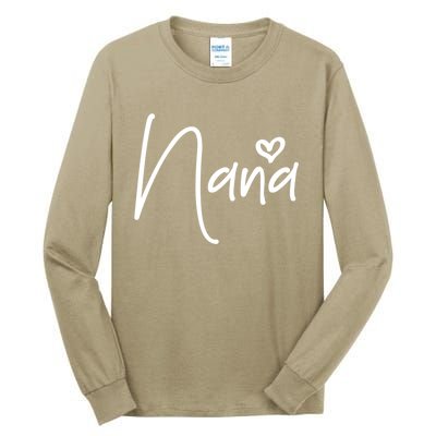 Nana Heart Grandma Women Christmas Mother's Day Birthday Gift Tall Long Sleeve T-Shirt