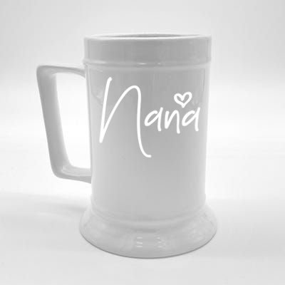 Nana Heart Grandma Women Christmas Mother's Day Birthday Gift Beer Stein