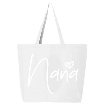 Nana Heart Grandma Women Christmas Mother's Day Birthday Gift 25L Jumbo Tote