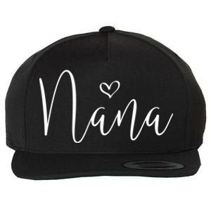 Nana Heart Grandma Christmas MotherS Day Meaningful Gift Wool Snapback Cap