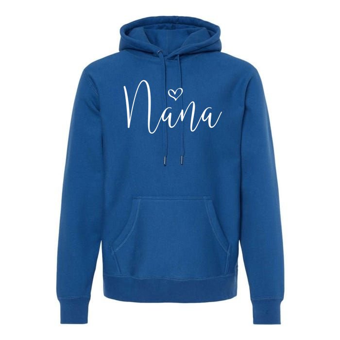 Nana Heart Grandma Christmas MotherS Day Meaningful Gift Premium Hoodie