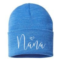 Nana Heart Grandma Christmas MotherS Day Meaningful Gift Sustainable Knit Beanie