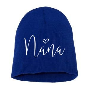 Nana Heart Grandma Christmas MotherS Day Meaningful Gift Short Acrylic Beanie