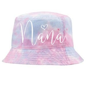 Nana Heart Grandma Christmas MotherS Day Meaningful Gift Tie-Dyed Bucket Hat