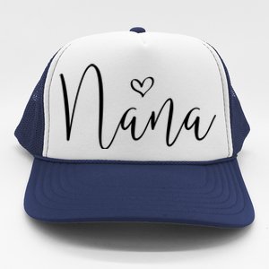 Nana Heart Grandma Christmas MotherS Day Meaningful Gift Trucker Hat