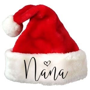 Nana Heart Grandma Christmas MotherS Day Meaningful Gift Premium Christmas Santa Hat