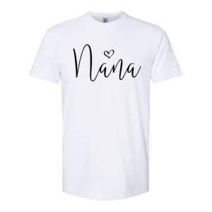 Nana Heart Grandma Christmas MotherS Day Meaningful Gift Softstyle CVC T-Shirt