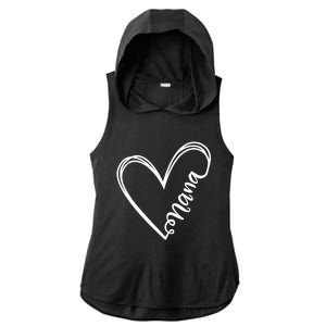 Nana Heart Grandma For Christmas And Mother's Day Gift Ladies PosiCharge Tri-Blend Wicking Draft Hoodie Tank