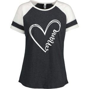 Nana Heart Grandma For Christmas And Mother's Day Gift Enza Ladies Jersey Colorblock Tee