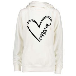 Nana Heart Grandma For Christmas And Mother's Day Gift Womens Funnel Neck Pullover Hood