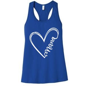 Nana Heart Grandma For Christmas And Mother's Day Gift Women's Racerback Tank