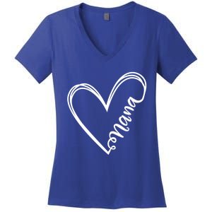 Nana Heart Grandma For Christmas And Mother's Day Gift Women's V-Neck T-Shirt