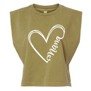 Nana Heart Grandma For Christmas And Mother's Day Gift Garment-Dyed Women's Muscle Tee