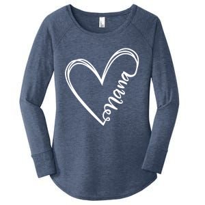 Nana Heart Grandma For Christmas And Mother's Day Gift Women's Perfect Tri Tunic Long Sleeve Shirt