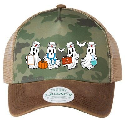 Nurse Halloween Ghost Festive Legacy Tie Dye Trucker Hat