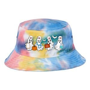 Nurse Halloween Ghost Festive Tie Dye Newport Bucket Hat