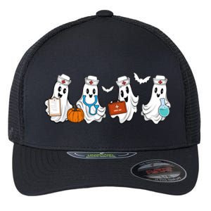 Nurse Halloween Ghost Festive Flexfit Unipanel Trucker Cap