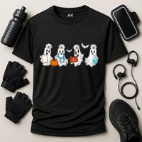 Nurse Halloween Ghost Festive Cooling Performance Crew T-Shirt