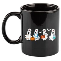 Nurse Halloween Ghost Festive 11oz C Handle Ceramic Mug