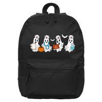Nurse Halloween Ghost Festive 16 in Basic Backpack
