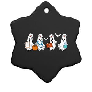 Nurse Halloween Ghost Festive Ceramic Star Ornament