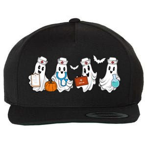 Nurse Halloween Ghost Festive Wool Snapback Cap