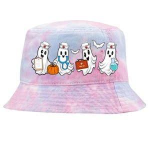 Nurse Halloween Ghost Festive Tie-Dyed Bucket Hat