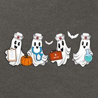 Nurse Halloween Ghost Festive Cotton Canvas Backpack