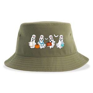 Nurse Halloween Ghost Festive Sustainable Bucket Hat