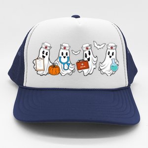 Nurse Halloween Ghost Festive Trucker Hat